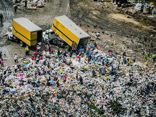 Thueia Employee with waste vehicles