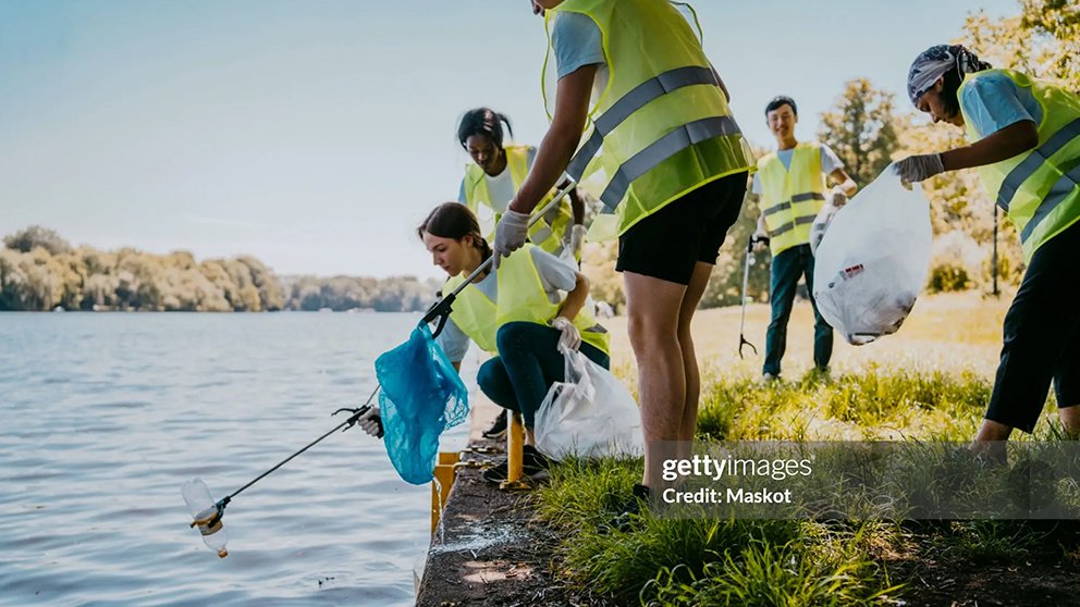 Participants gathered for WasteAid walk