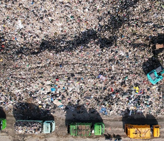 Closeup of Biffa high vis jacket