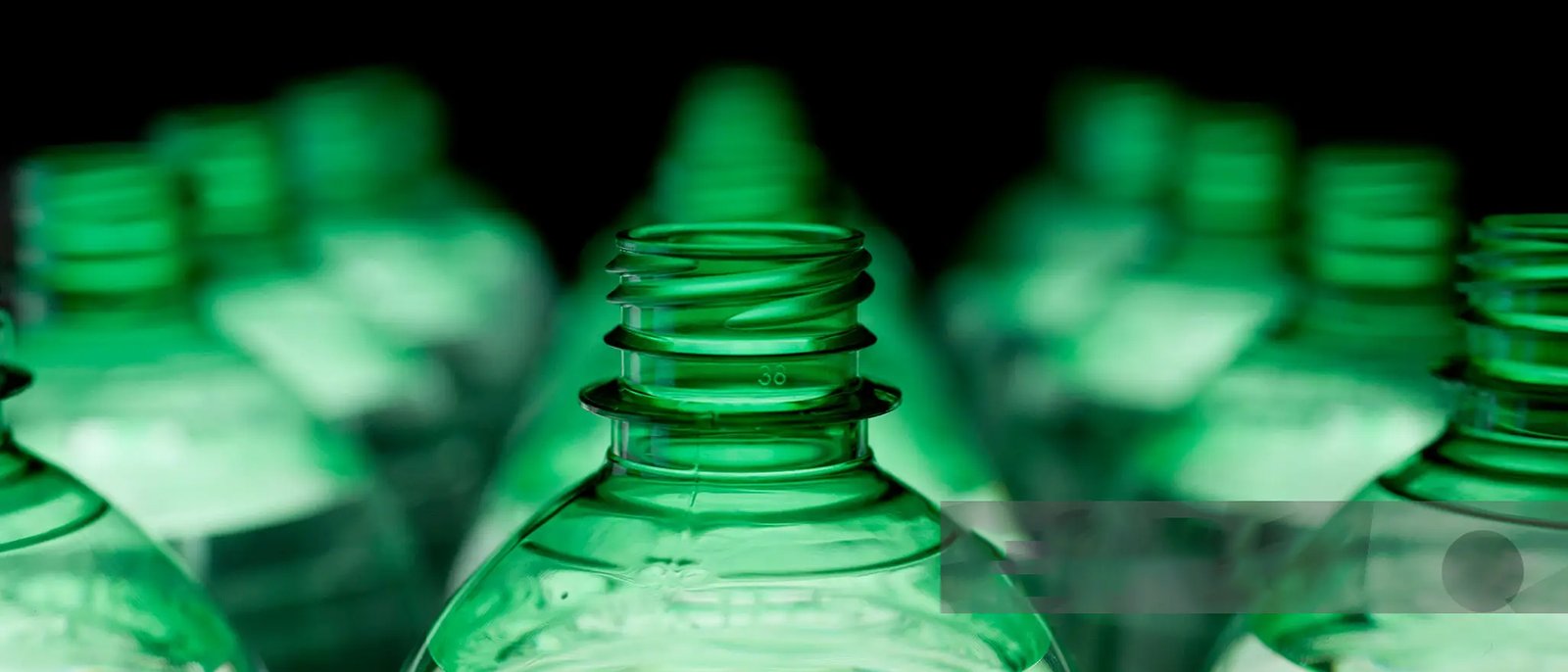 Bottles in UV light