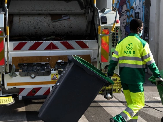 Thueia bins outside pharmacy